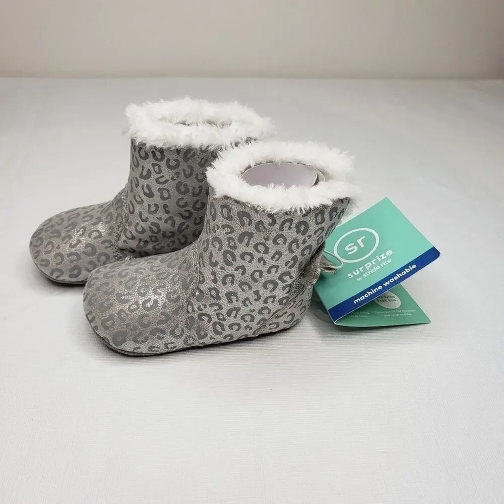 Infant Silver Boots - Stride Rite 6 - 12 months